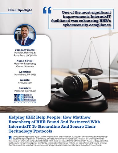 HHR Case Study showcasing IT support for law firms, highlighting how IntermixIT enhanced their IT infrastructure and cybersecurity.