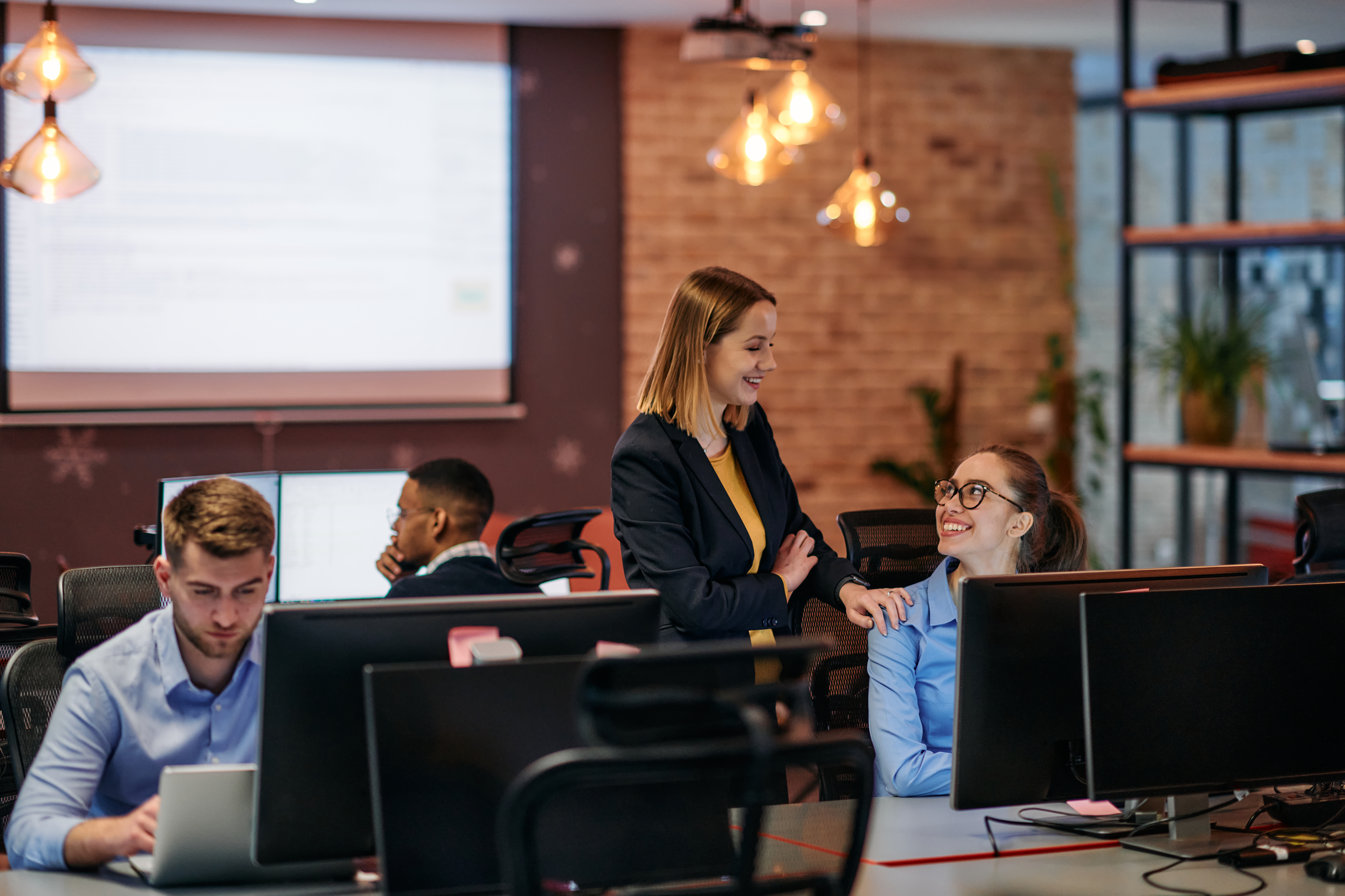 people meeting in office