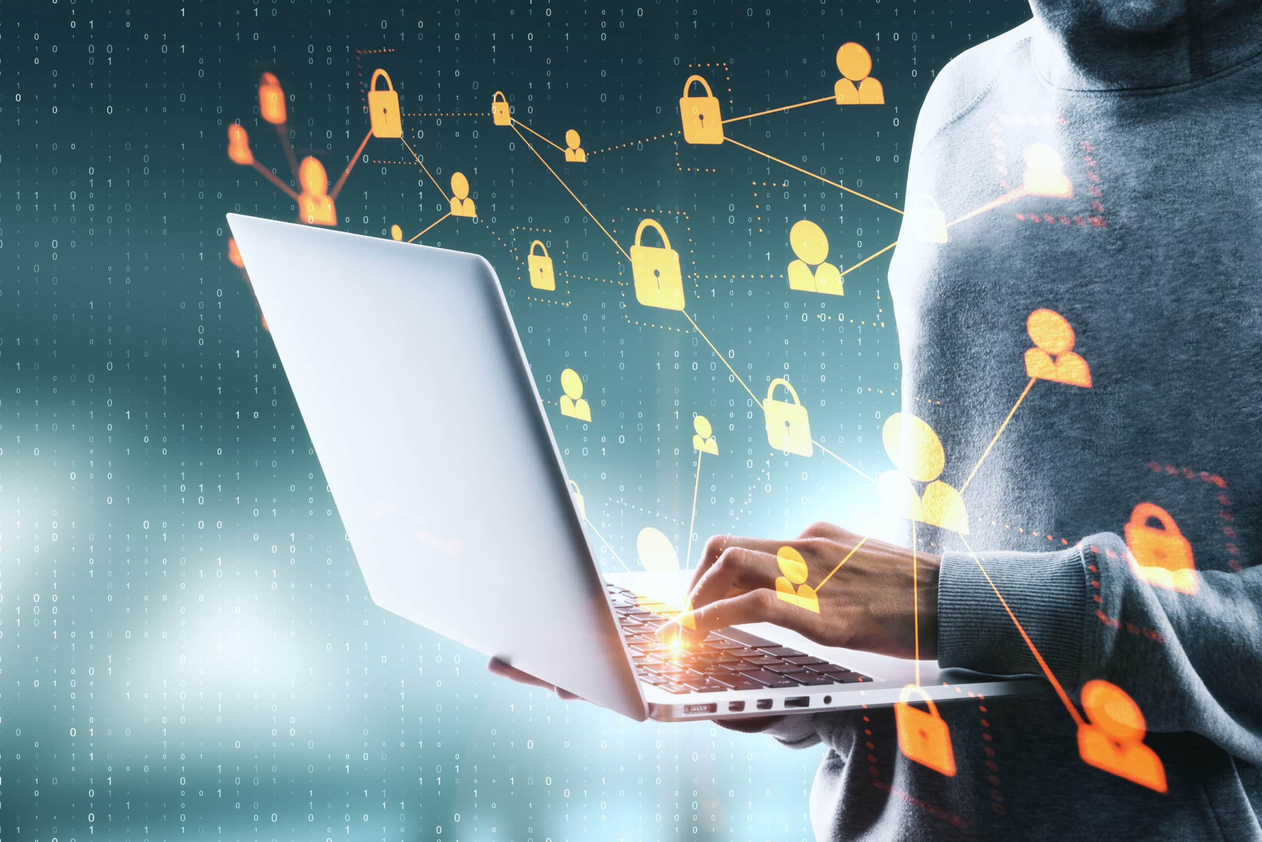 cybersecurity on laptop